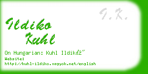 ildiko kuhl business card